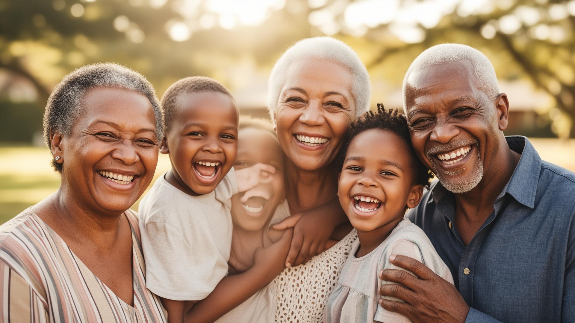 A happy Johannesburg family smiling together